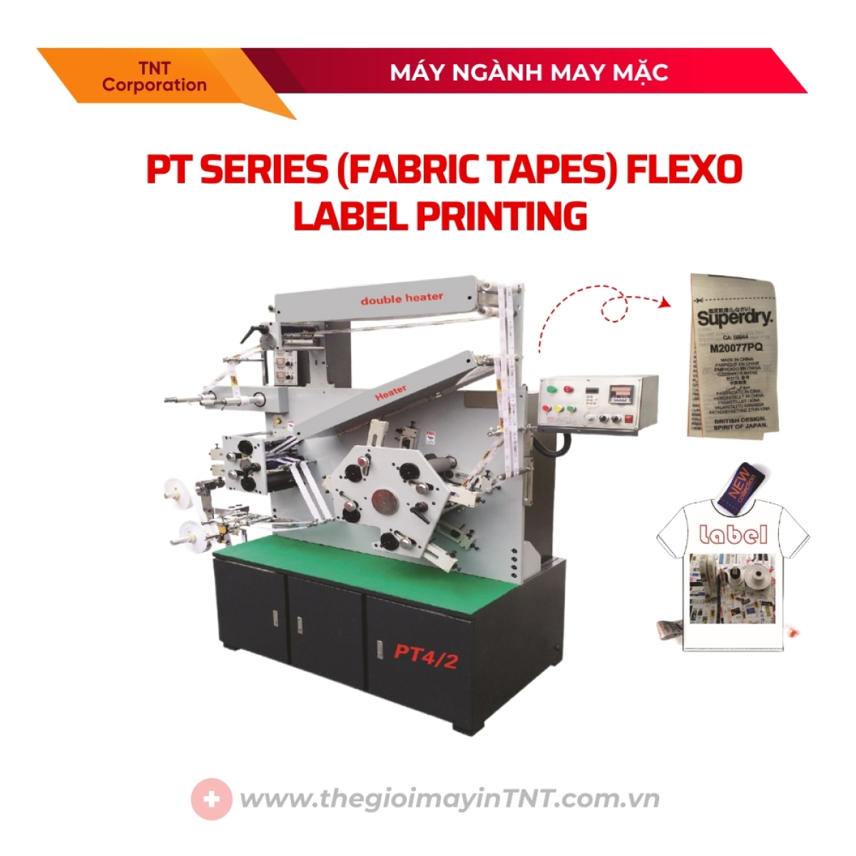 Máy in nhãn Flexo PT Series (Băng vải)
