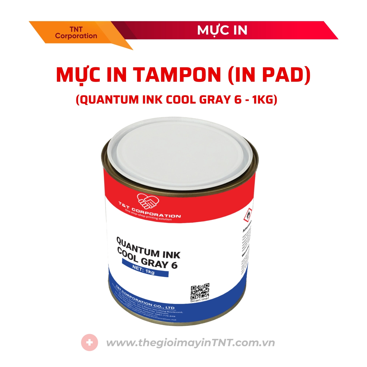 MỰC IN TAMPON (IN PAD) XÁM 6 1KG