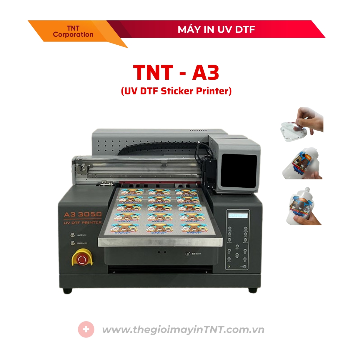 Máy in TNT A3 UV DTF Printer to Film Sticker