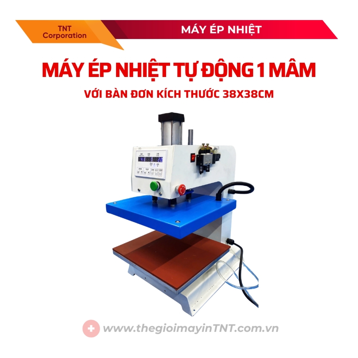 MÁY ÉP NHIỆT 1 MÂM (Đi kèm bàn đơn kích thước 38x38cm)