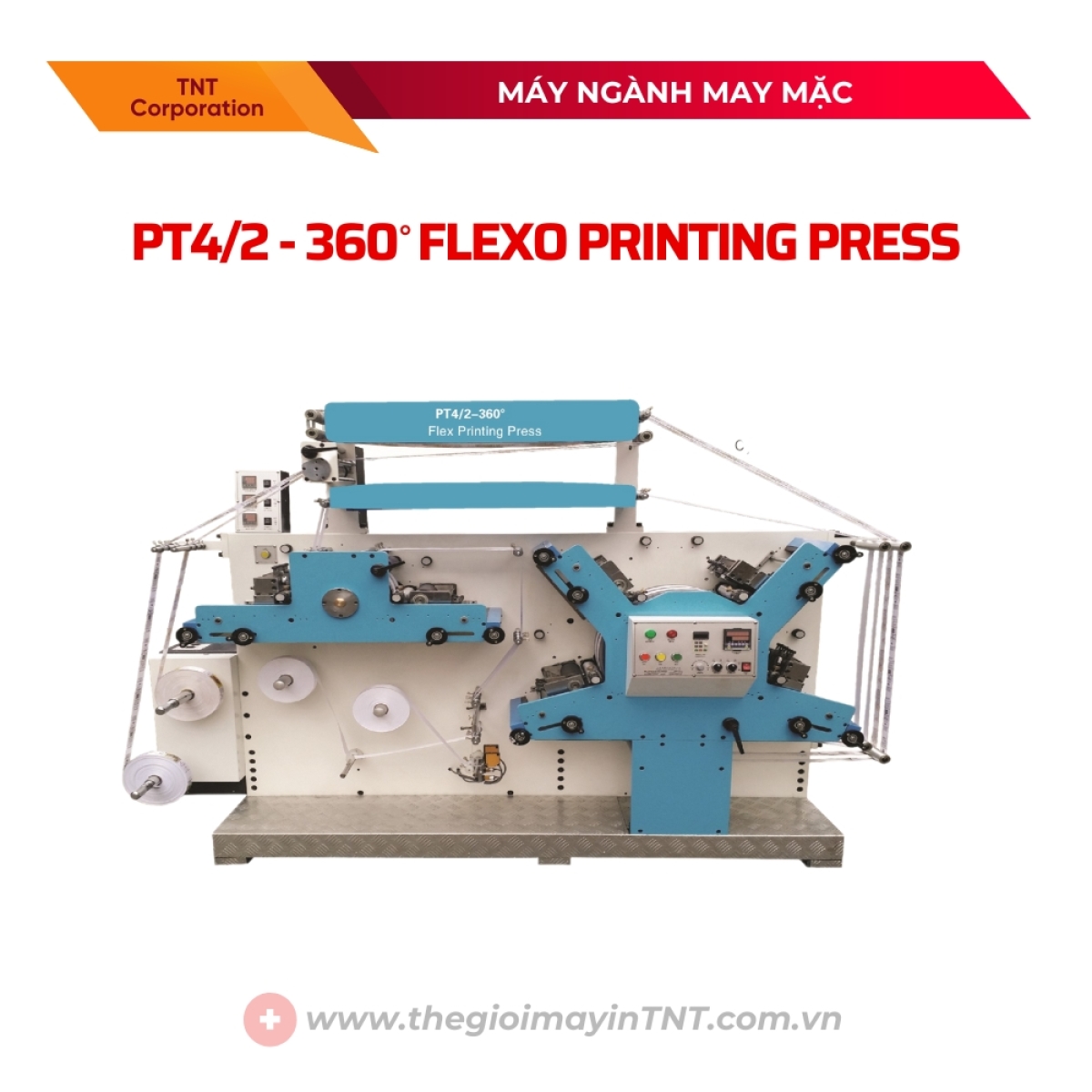Máy in nhãn Flexo PT4/2-360°