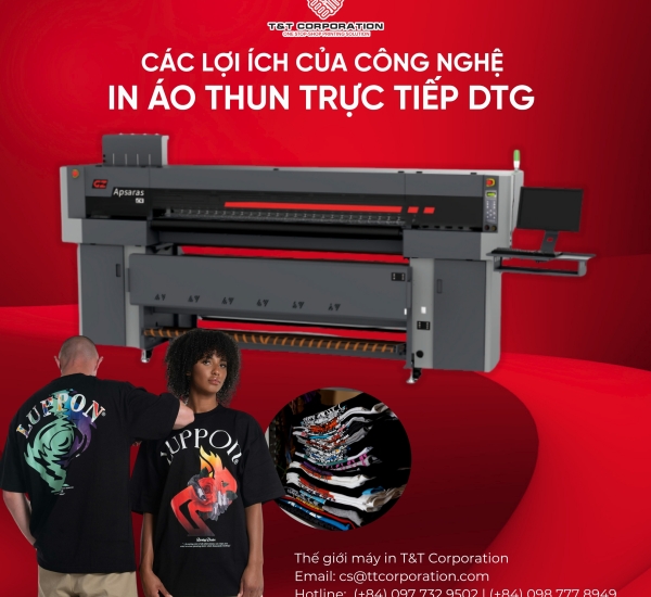 CÁC LỢI ÍCH CỦA CÔNG NGHỆ IN ÁO THUN TRỰC TIẾP DTG