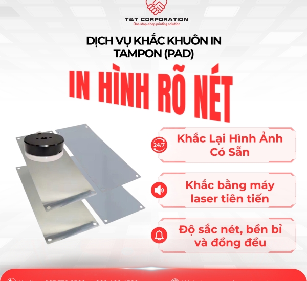 DỊCH VỤ KHẮC KHUÔN IN TAMPON (IN PAD)