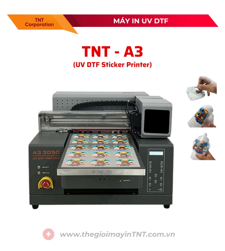 Máy in TNT A3 UV DTF Printer to Film Sticker