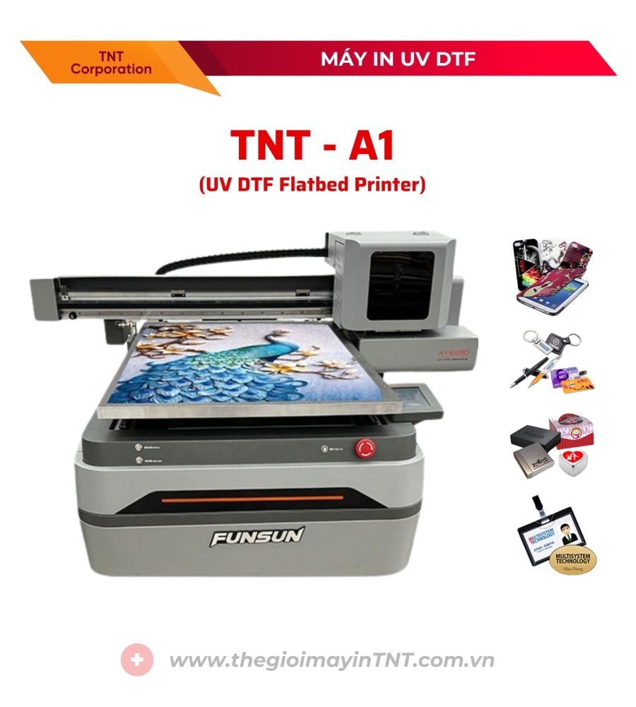 Máy in TNT A1 UV DTF Flatbed to Printer