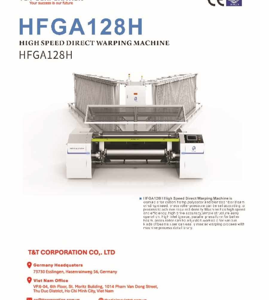 HFGA128H - MÁY MẮC SỢI ĐỒNG LOẠT (DIRECT WARPING) & PHÂN BĂNG (SECTIONAL WARPING)