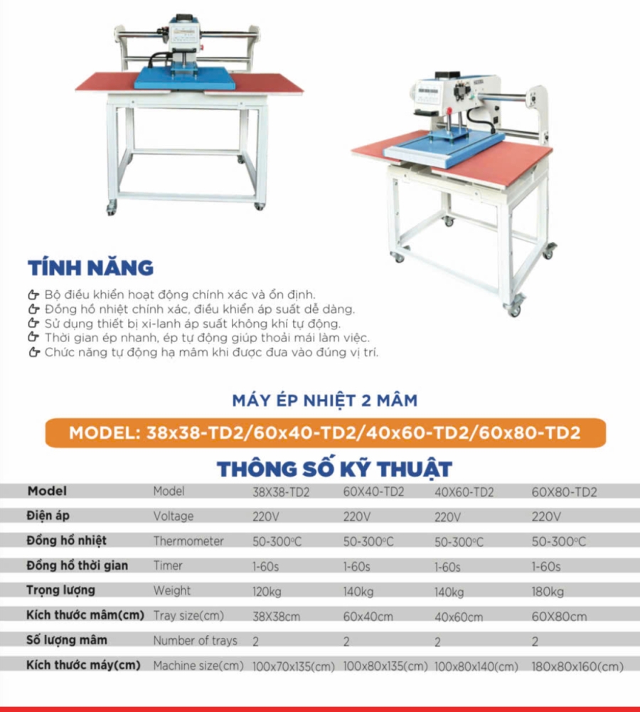 MÁY ÉP NHIỆT 2 MÂM