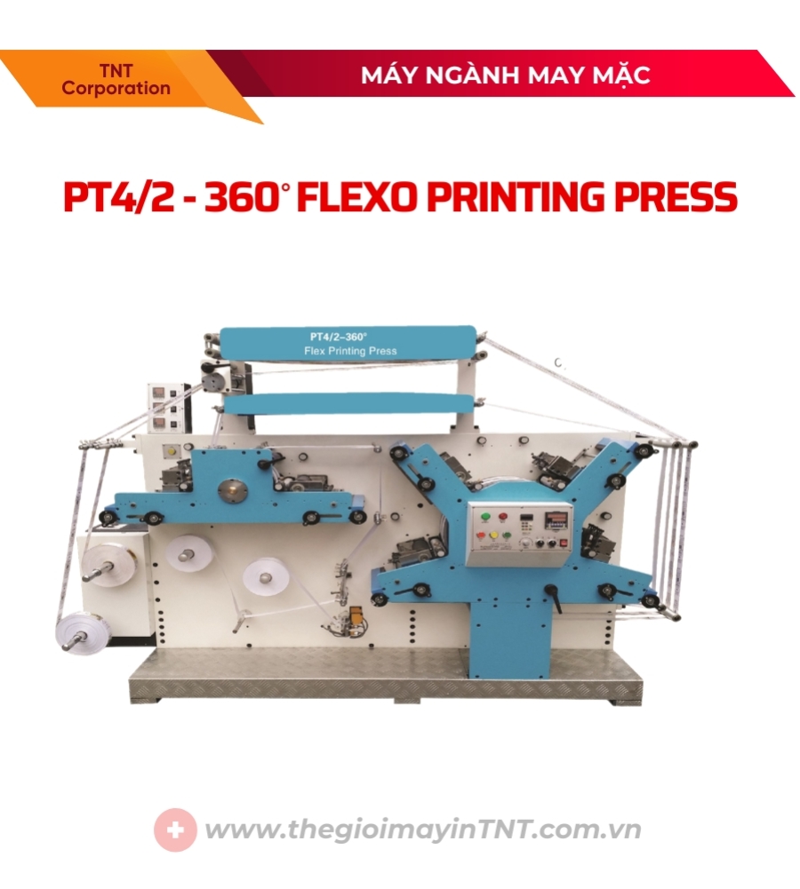 Máy in nhãn Flexo PT4/2-360°
