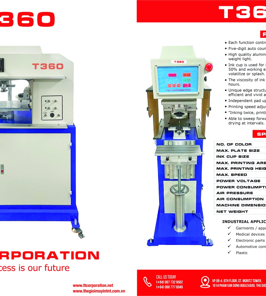 Máy in Tampon T360 - Pad Printing