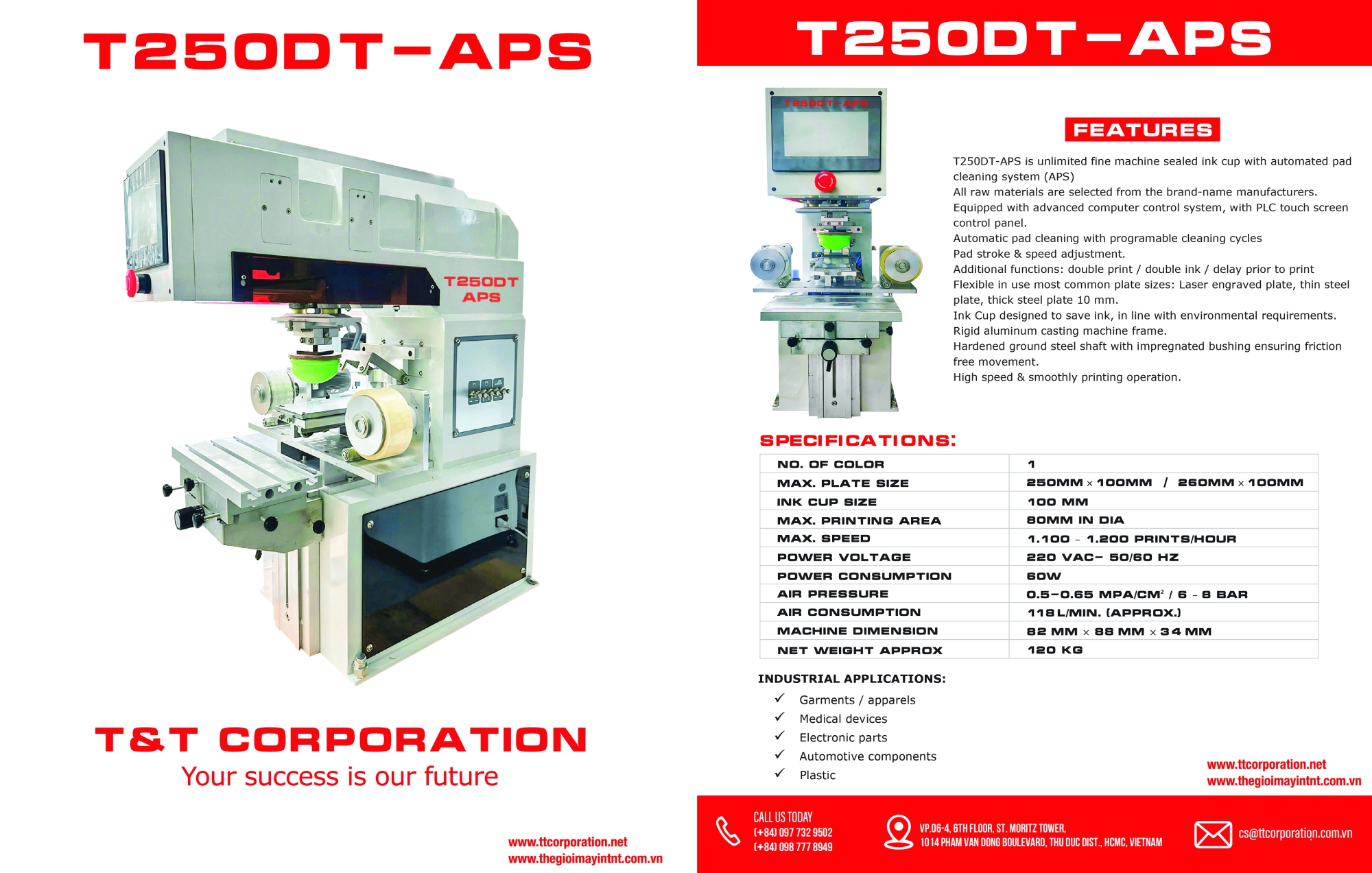 Máy in tampon T250DT-APS